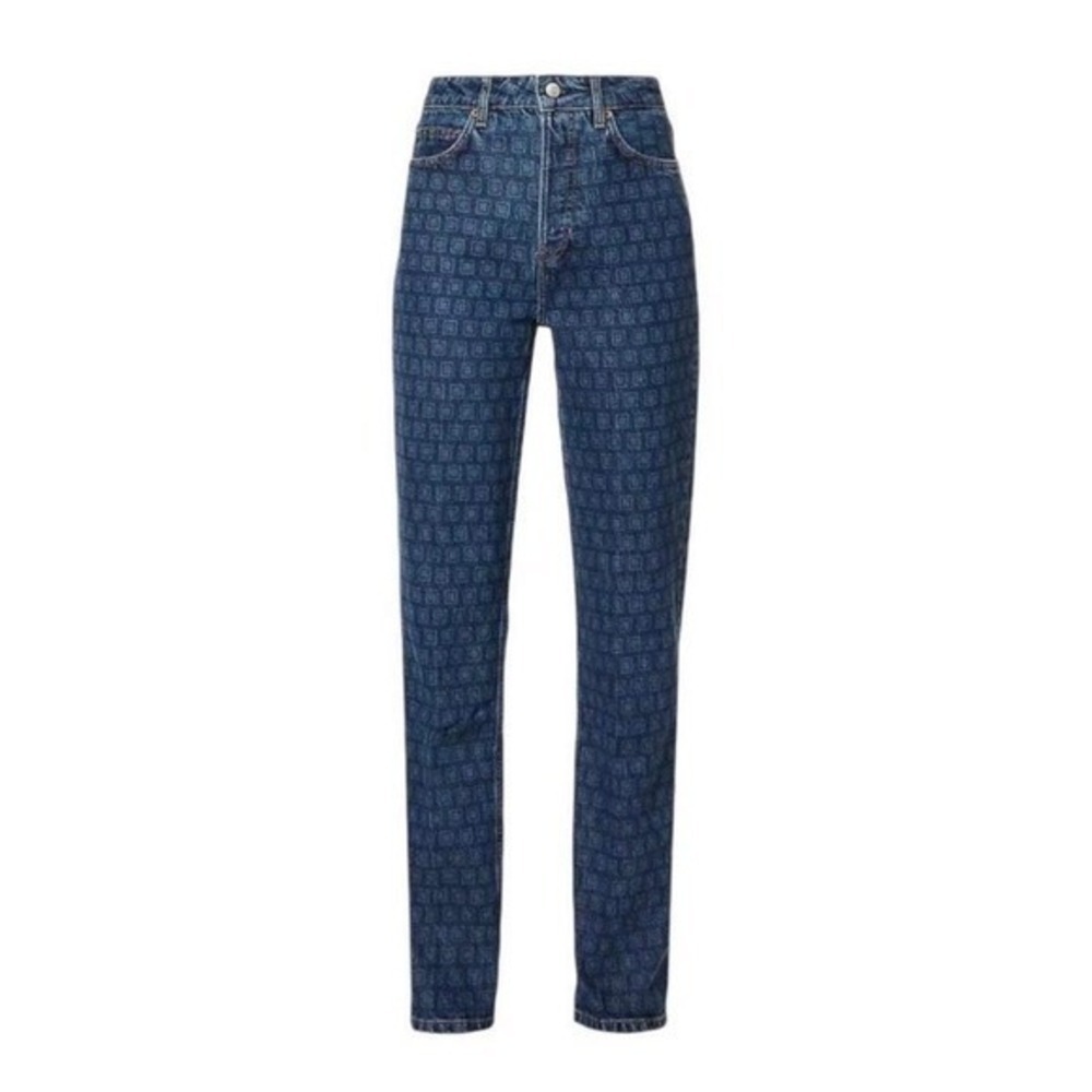 Reformation Jeans Women Blue Cynthia Laser Square High Rise Straight Leg Denim - Picture 2 of 13